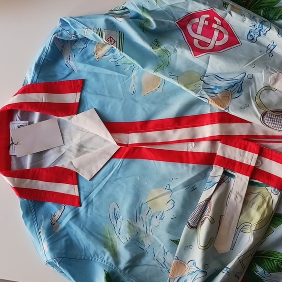 NWT   Casablanca button  down long sleeve shirt size L made in Portugal , - Picture 3 of 3